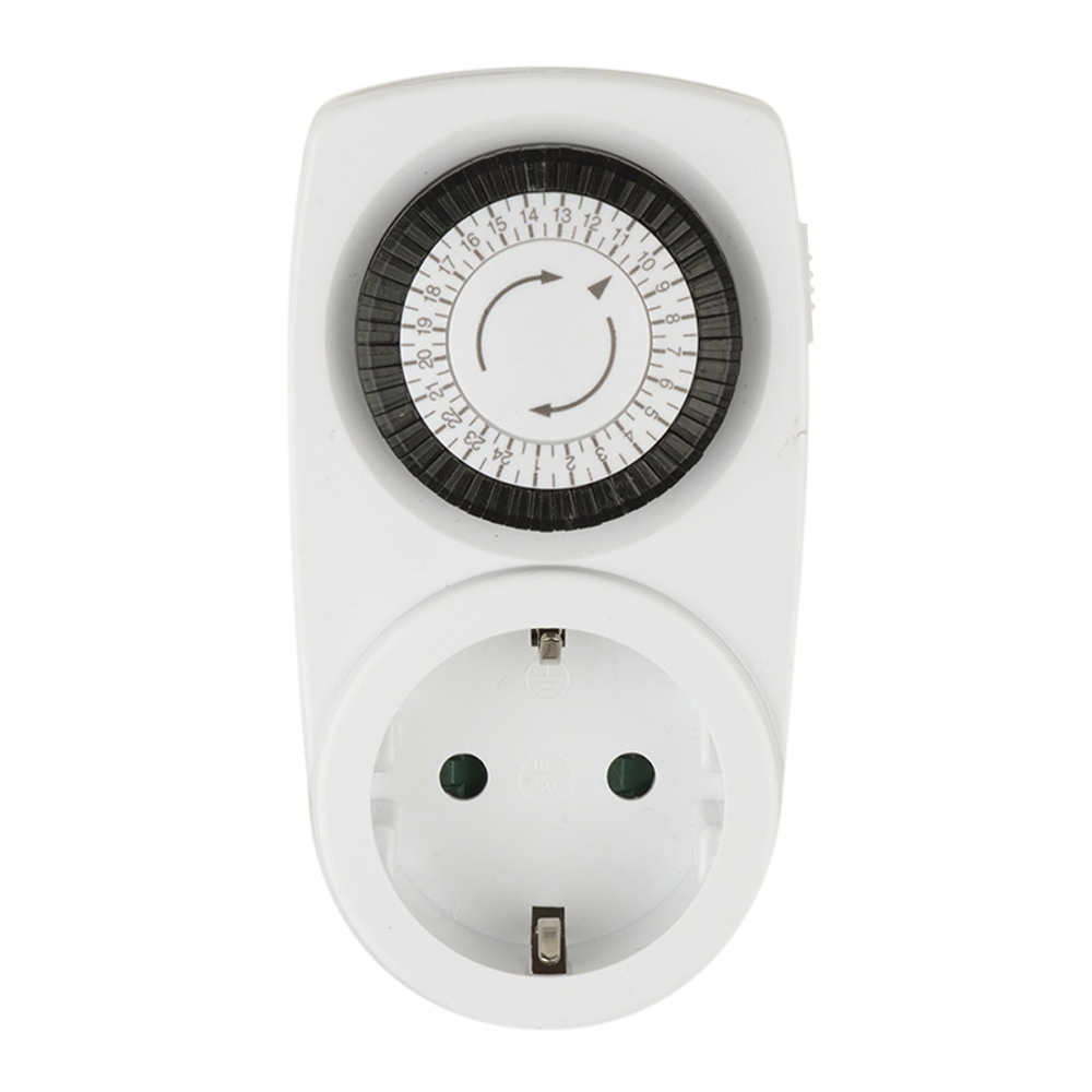 UST-M10 WHITE Таймер механический с розеткой, 220В. 12/24ч. 3500Вт. ТМ Uniel UST-M10 WHITE Таймер механический с розеткой, 220В. 12/24ч. 3500Вт. ТМ Uniel